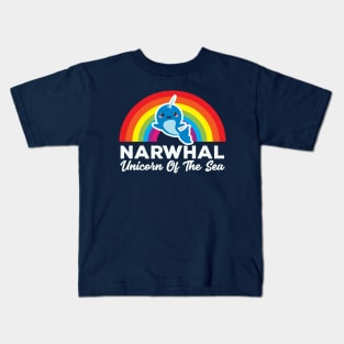 Narwhal. Unicorn Of The Sea! Cute Kawaii Whale T-Shirt Kids T-Shirt